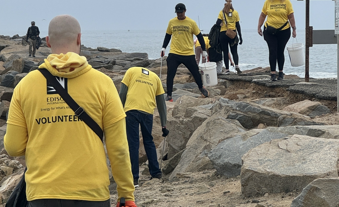 Edson volunteers spent the day beautifying the beaches at Dana Point, with the Ocean institute. 