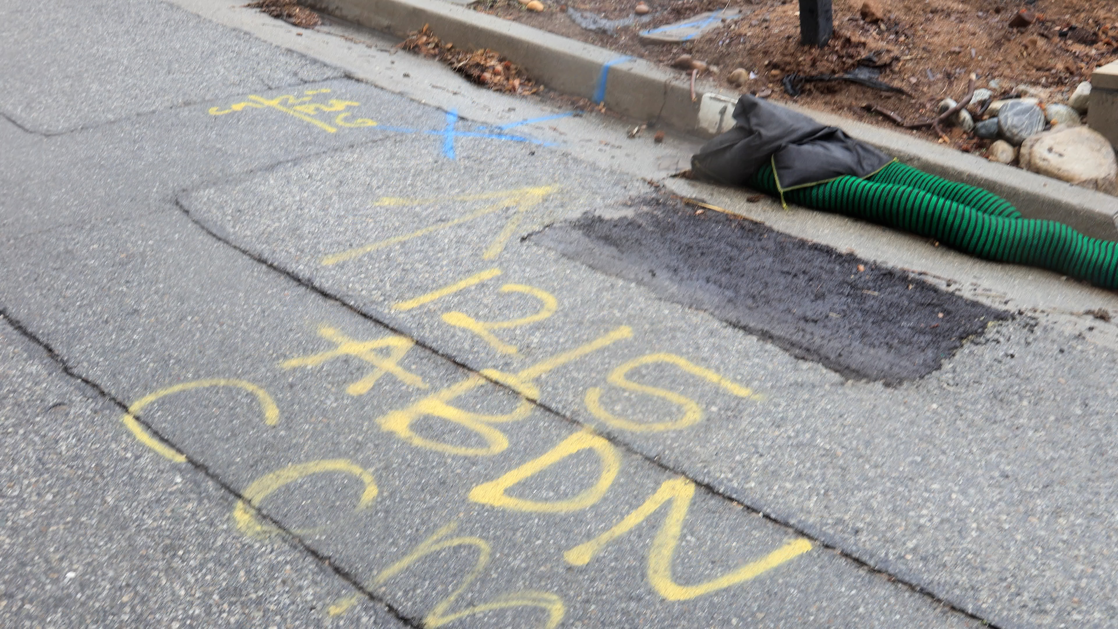 Other underground utilities mark the area their equipment is located so that SCE does not hit them when digging.