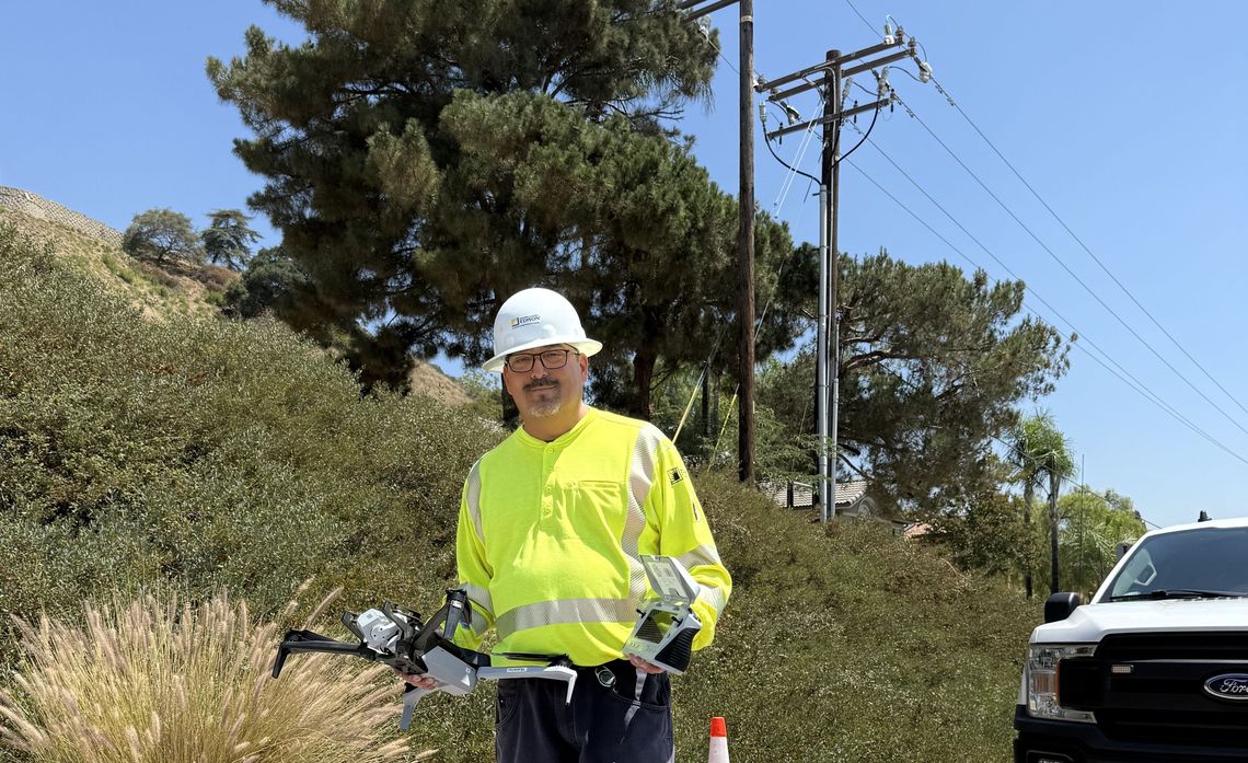 As a licensed drone pilot of four years, Raymond Ramirez has photographed hundreds of distribution lines to reduce the potential of utility-caused ignitions in high fire risk areas.