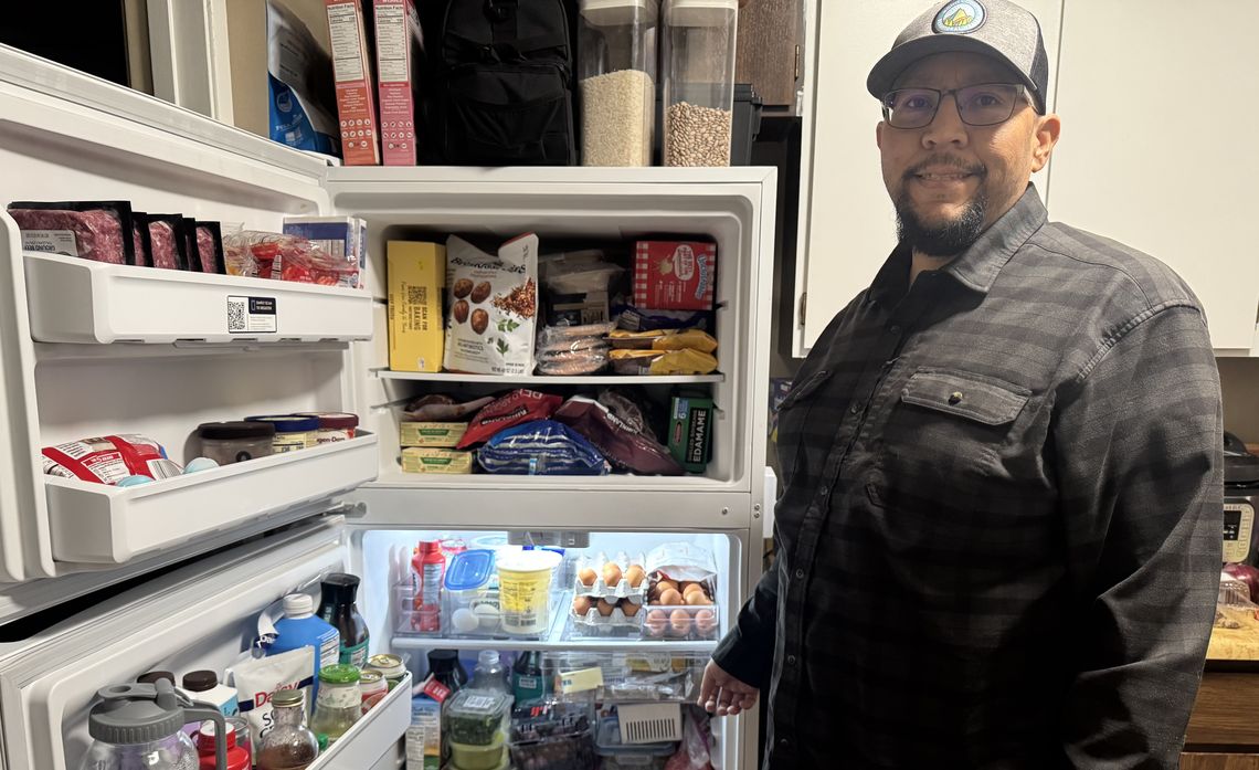 New refrigerator‑freezer units installed through SCE’s Energy Savings Assistance program help Jimmy Ybarra and his family store food in their remote Eastern Sierra home.