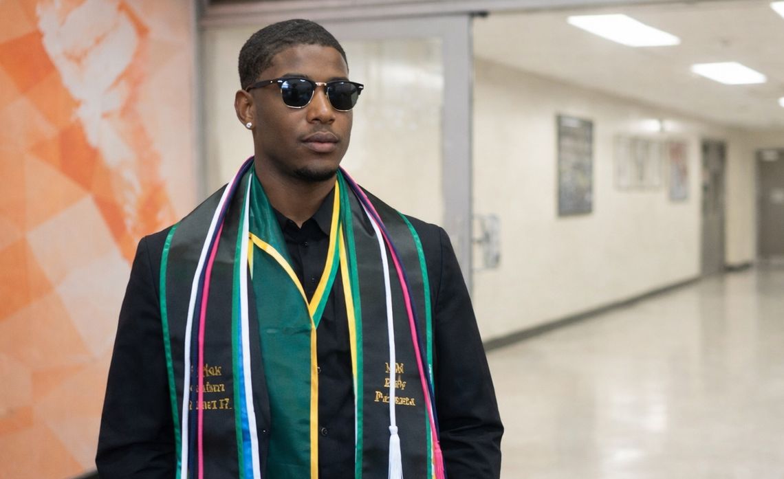After transferring from community college, Travon Dent graduated from Cal Poly Pomona with a bachelor’s degree in electrical engineering.