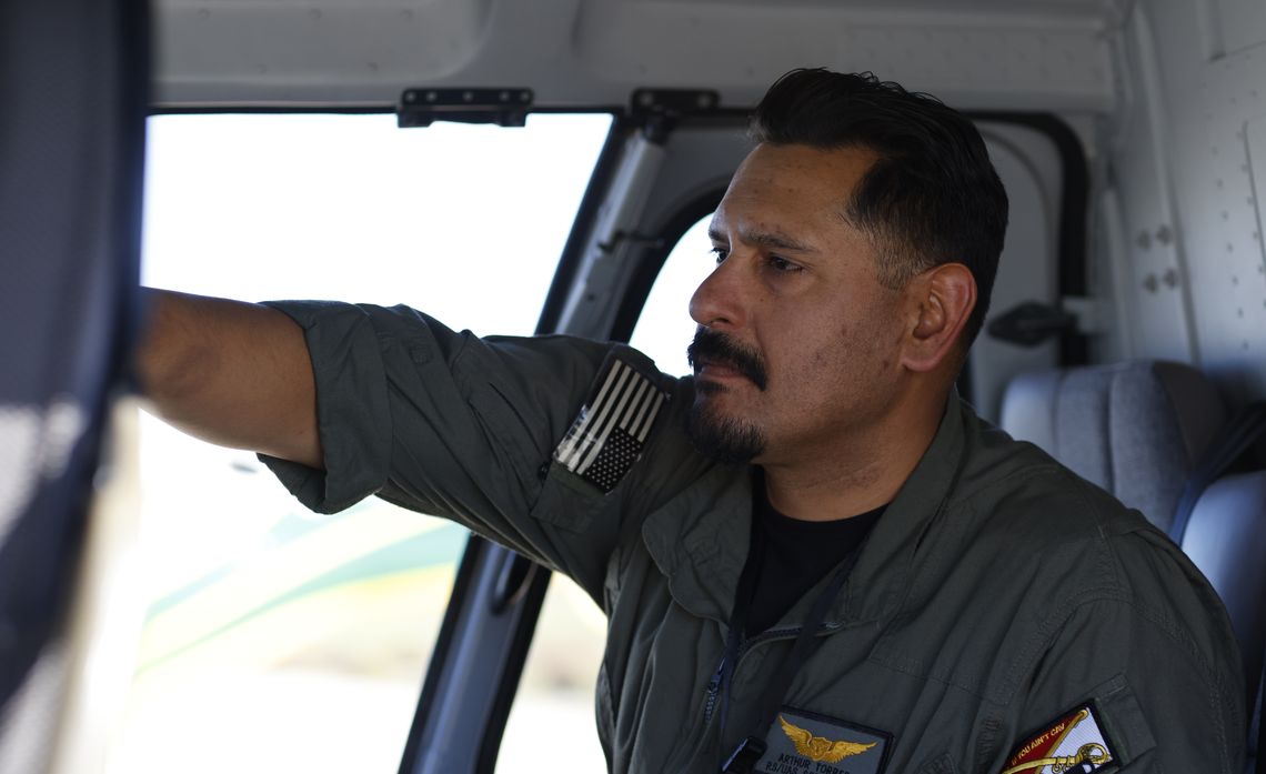 Arthur Torres, SCE advisor in Remote Sensing and Unmanned Aircraft, helps lead aerial LiDAR flights that identify potential wildfire risks before they impact the electric grid.