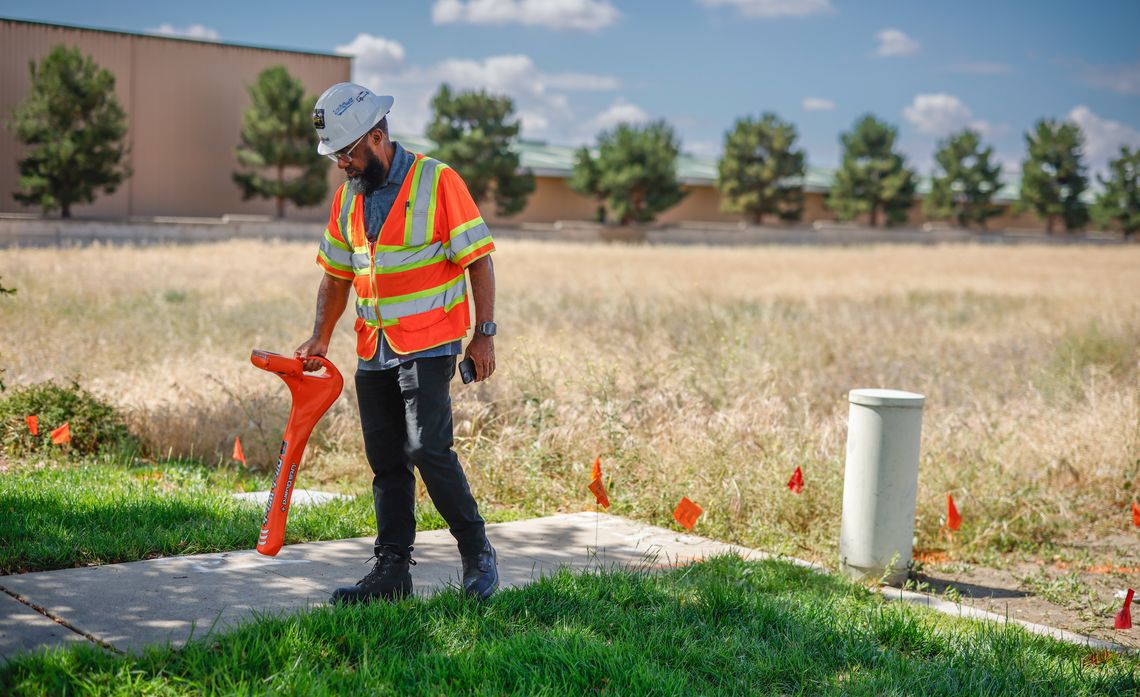 Handheld locators help technicians detect the paths of underground utility lines hidden below the surface.