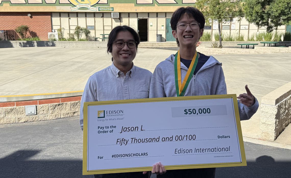 Support from mentors like computer science teacher Evan Phu helped Edison Scholar Jason explore engineering with confidence and creativity.