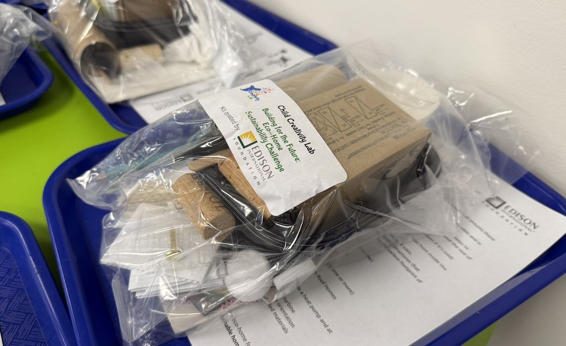 Recycled materials provided through Child Creativity Lab’s STEAM kits give students a new way to approach learning and design.    