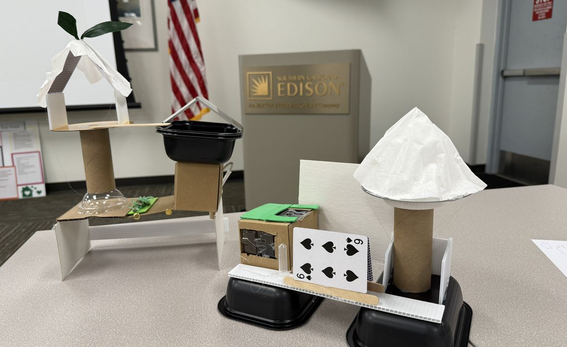 Once finished, students will have turned recycled material into an eco home prototype. 