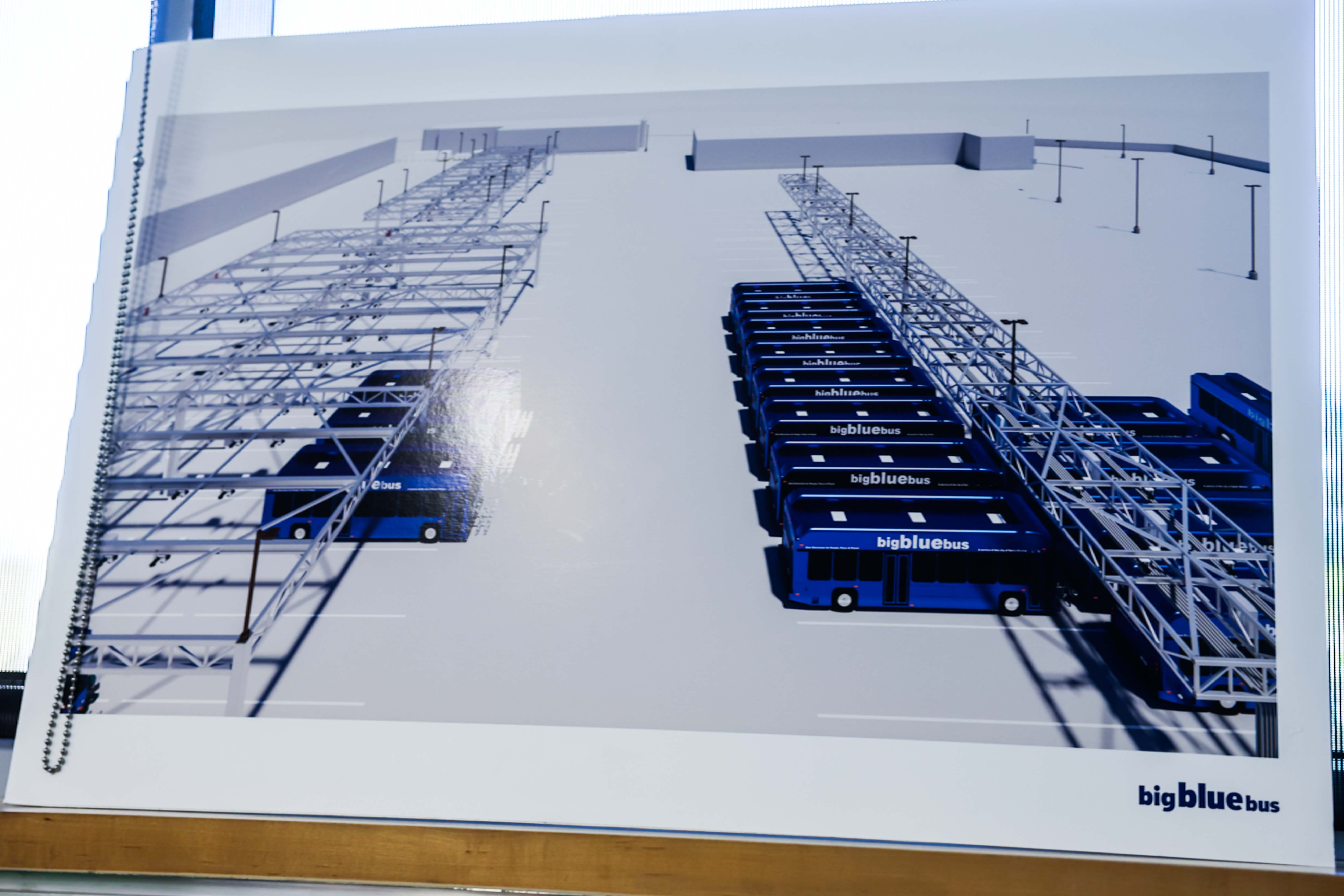 The city of Santa Monica is working on a canopy style charging infrustructure project that would be able to charge 144 busses at once. 