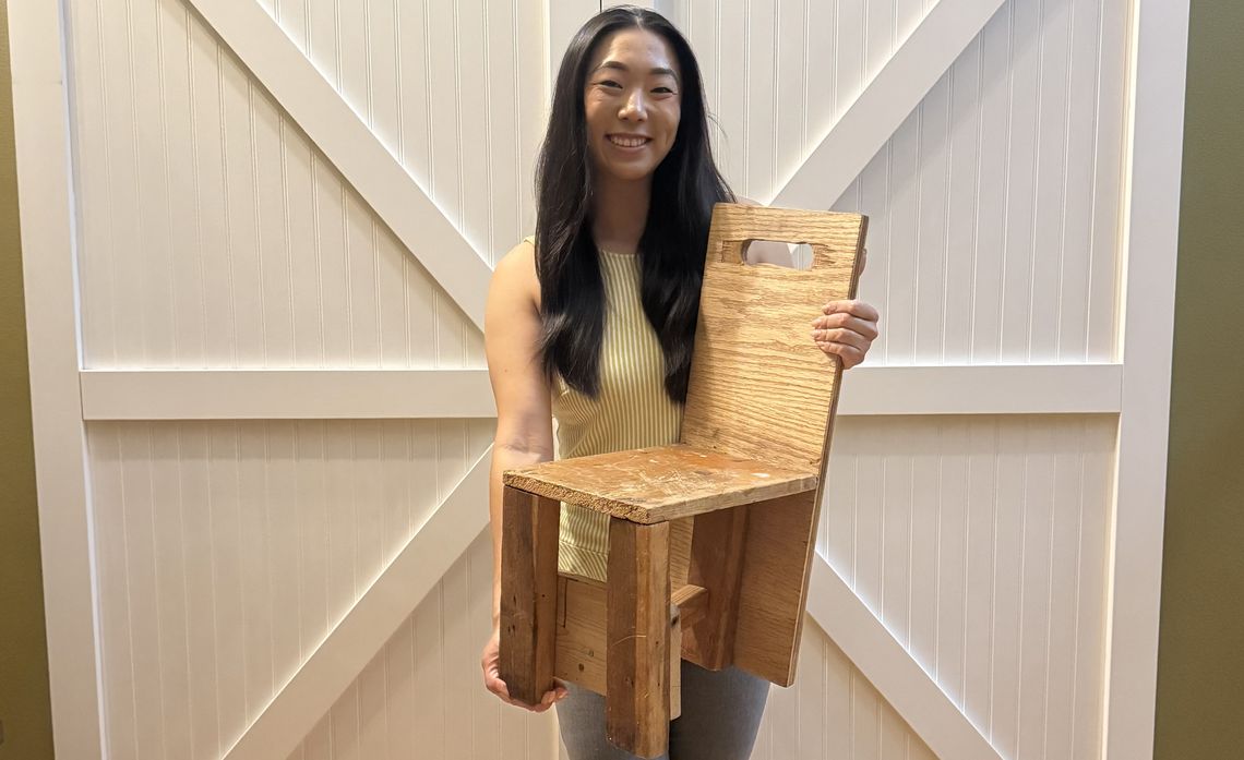 A handmade childhood chair is a reminder for SCE engineer Colby Rochelle Wong of where her builder’s mindset began. 