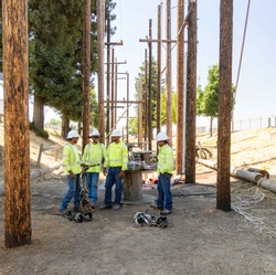 The two teams from Tulare got together to practice before competing in the SCE Lineman's Rodeo in Chino. 