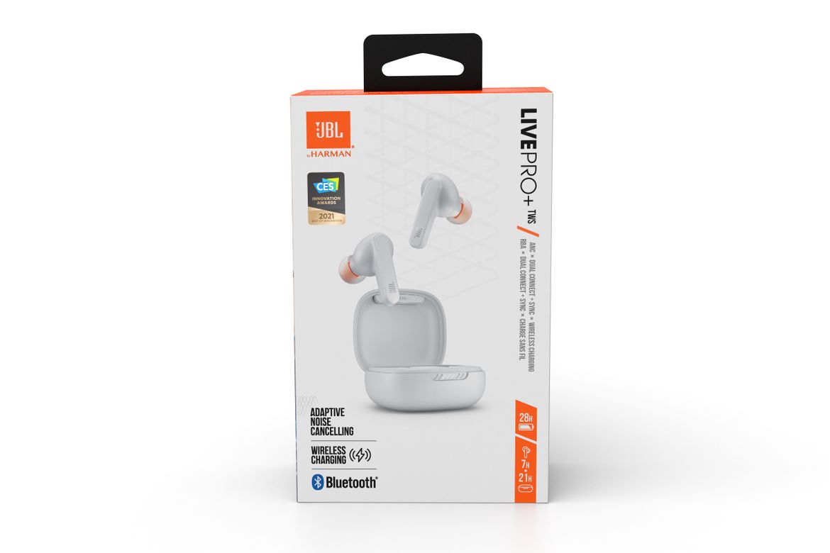 JBL_LIVE_PRO TWS_White_Box Image_Front