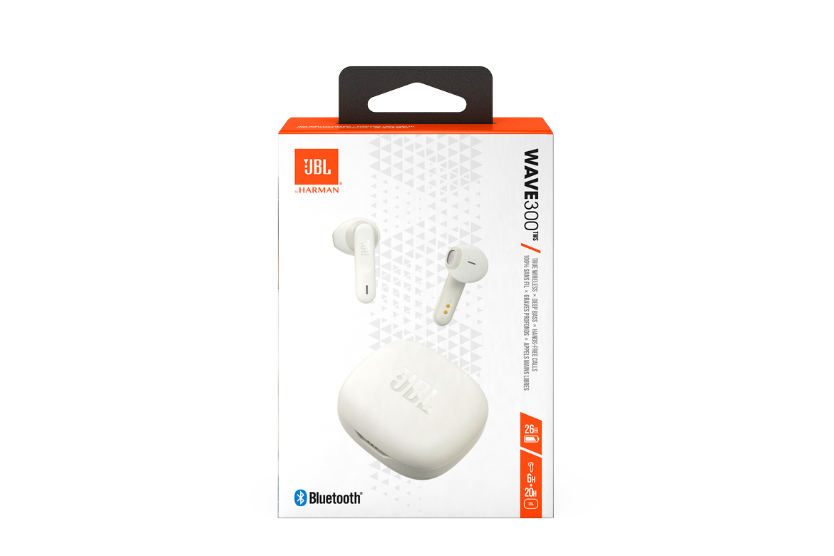 JBL_WAVE 300TWS_Box Image_White_Front