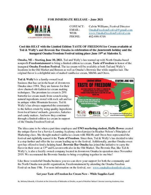 Cool this HEAT with the Limited Edition TASTE OF FREEDOM Ice Cream