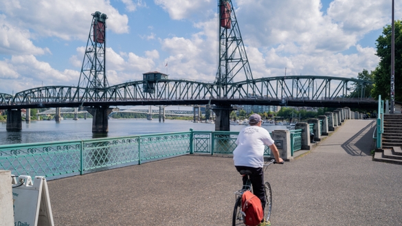 Bike and Hawthorne Bridge