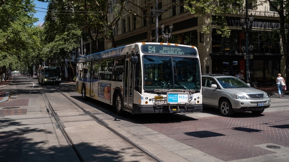 TriMet Bus in Downtown Portland