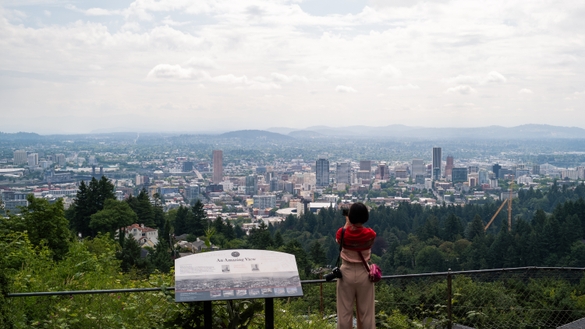 View of Downtown Portland from Pittock Mansion