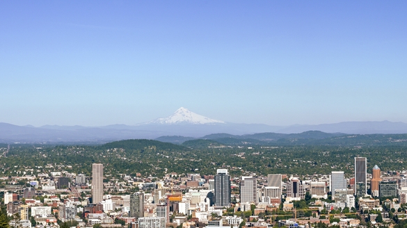 City Skyline and Mt. Hood