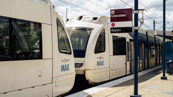 Trimet Max at the Portland International Airport
