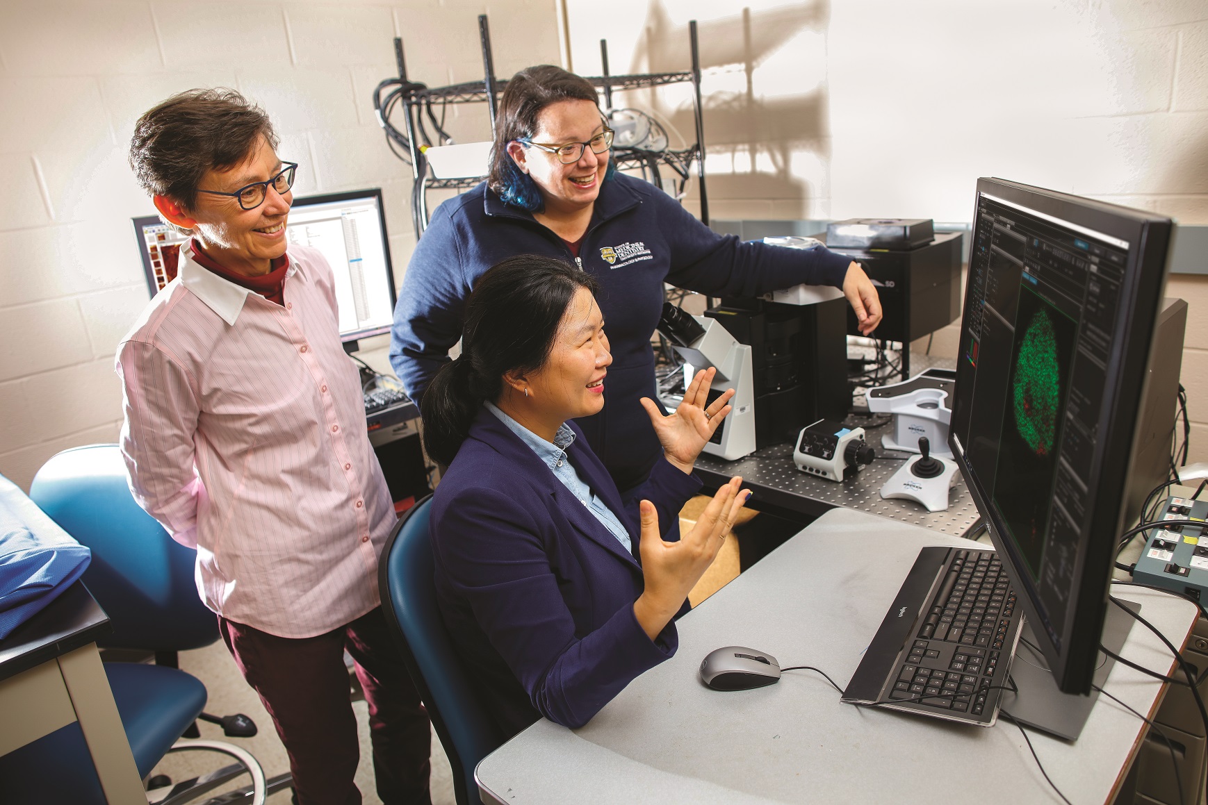 From left: Denise Hocking, PhD; Angela Glading, PhD; and (seated) Whasil Lee, PhD. Denise Hocking, PhD; Angela Glading, PhD; and Whasil Lee, PhD.