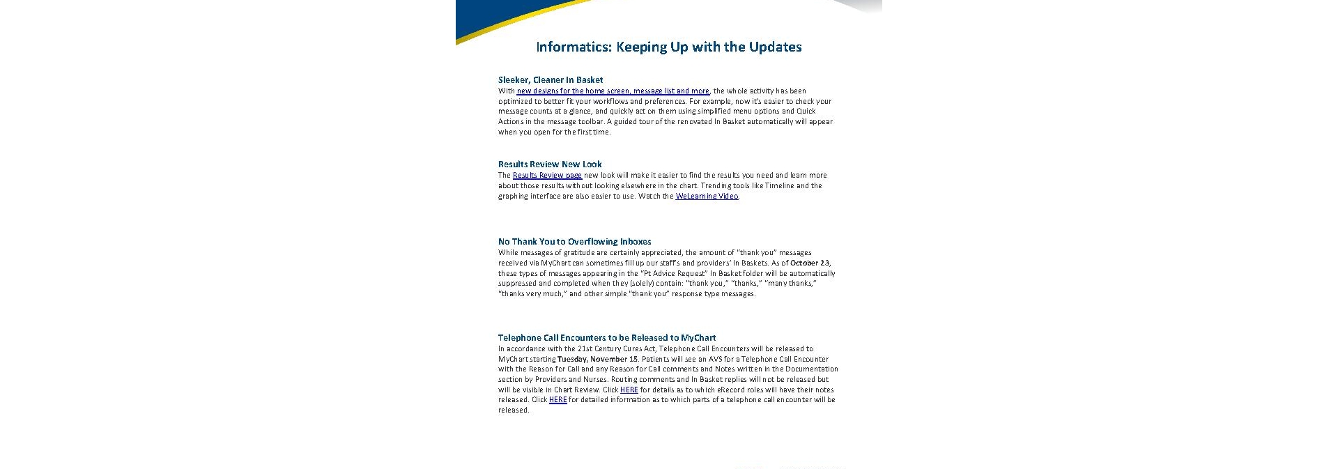 Document Informatics Update 11.11.22 URMC Newsroom