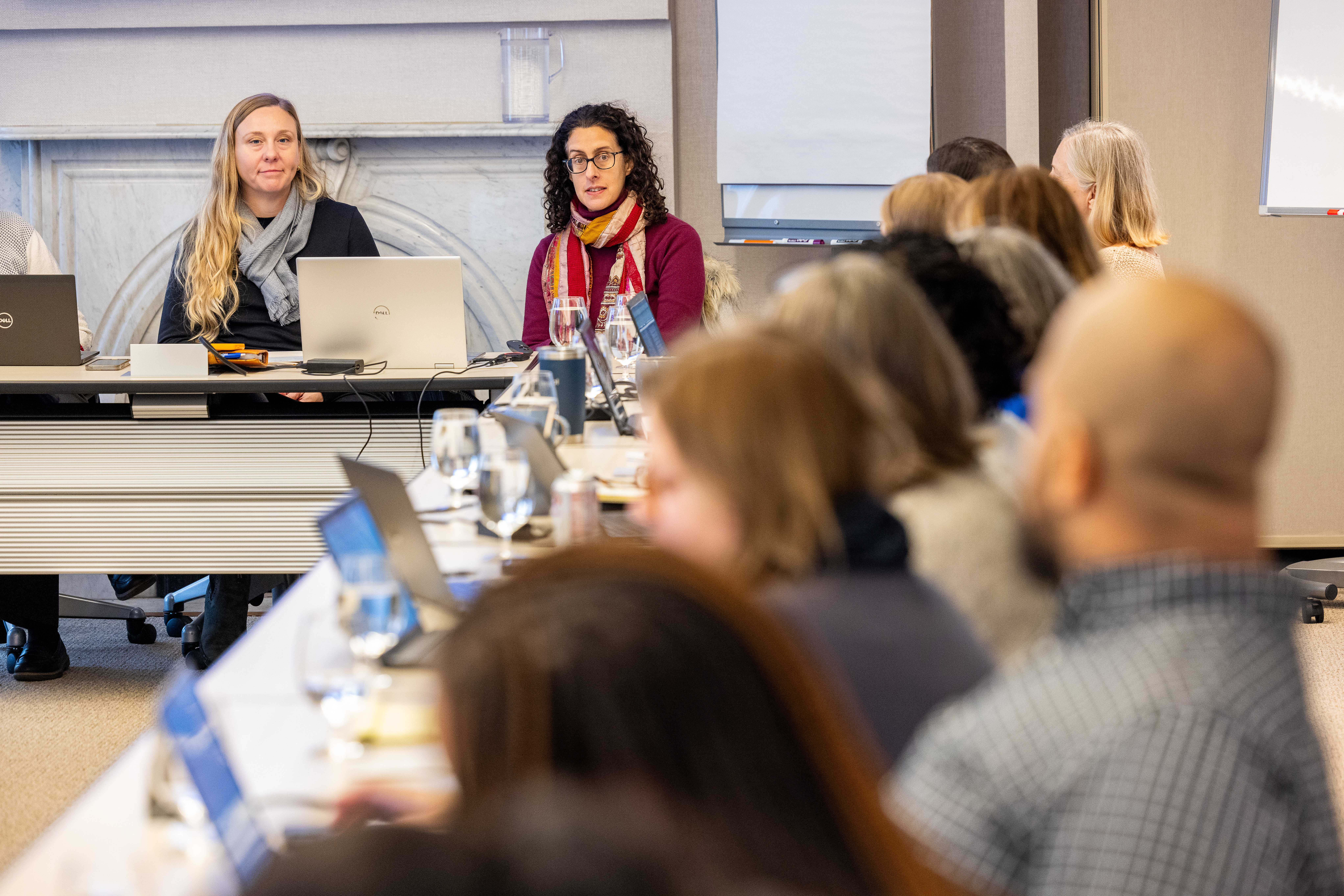 (Center) Laura Silverman, PhD, program director of LEND, presents at recent retreat.