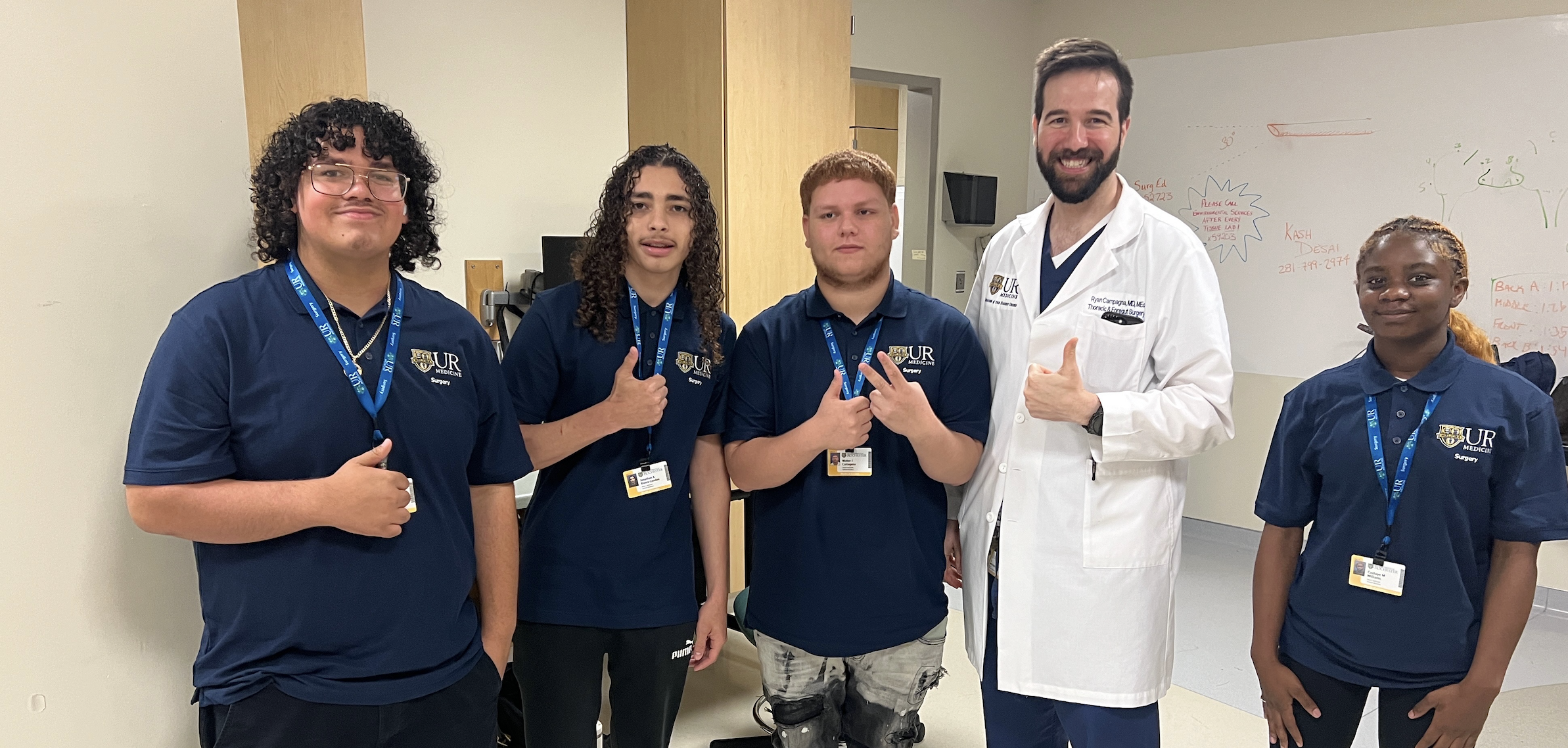 TAVA students shadow urmc medical professional