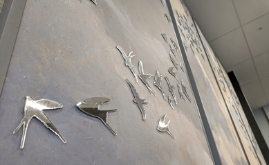 Flying Together: Mural at Strong Memorial Honors Ongoing Pandemic Teamwork and Perseverance