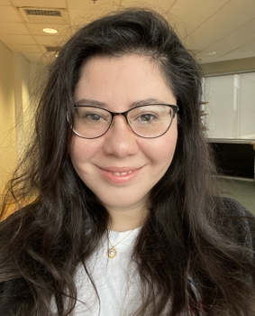 headshot of Aslihan Ambeskovic, PhD, from the Land lab in Biomedical Genetics