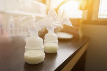 Image of two breast milk bottles