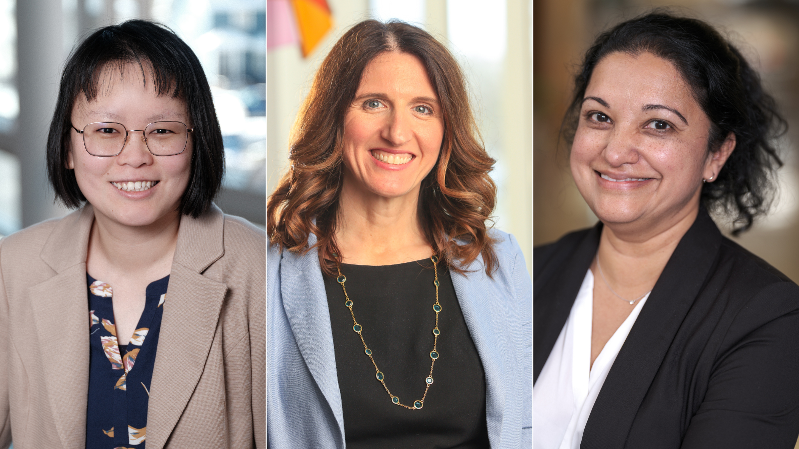 Professional portrait collage of Drs. Melissa Loh, Allison Magnuson, and Supriya Mohile, geriatric oncologists
