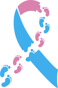 Infant Loss Footprint Ribbon