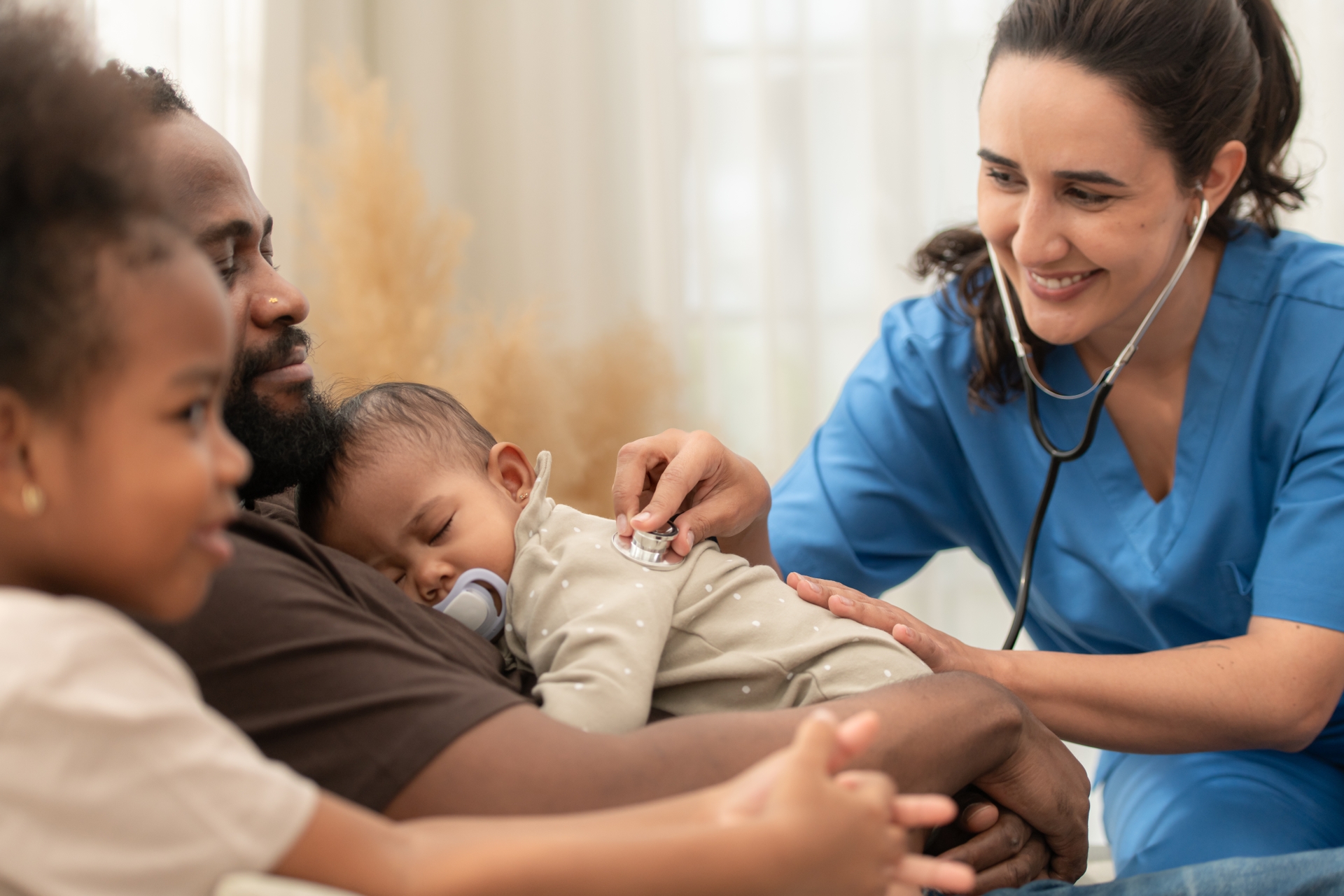 doctor with baby stethoscope