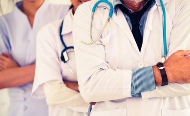 doctors in a line