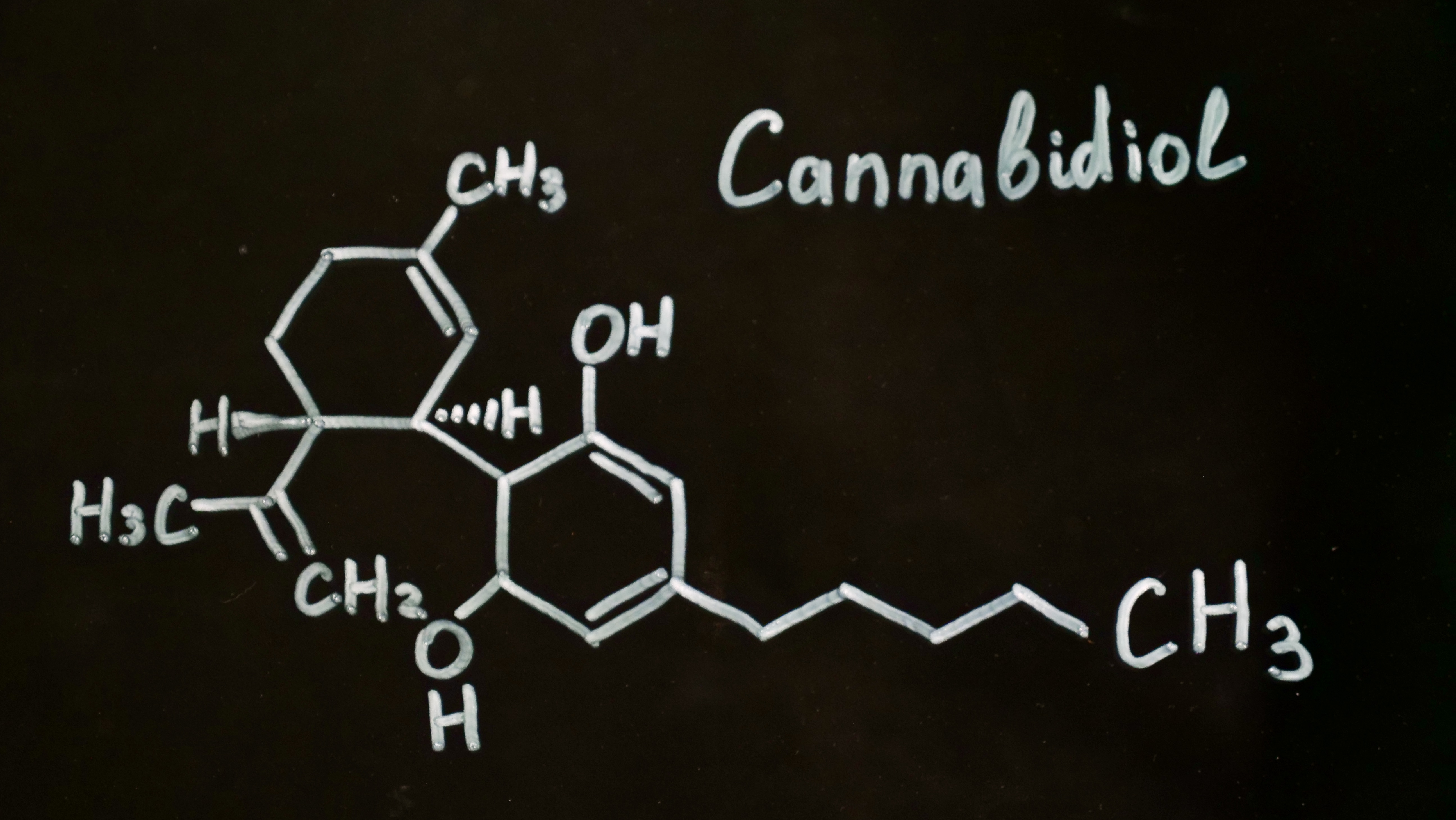 drawing of CBD molecule 