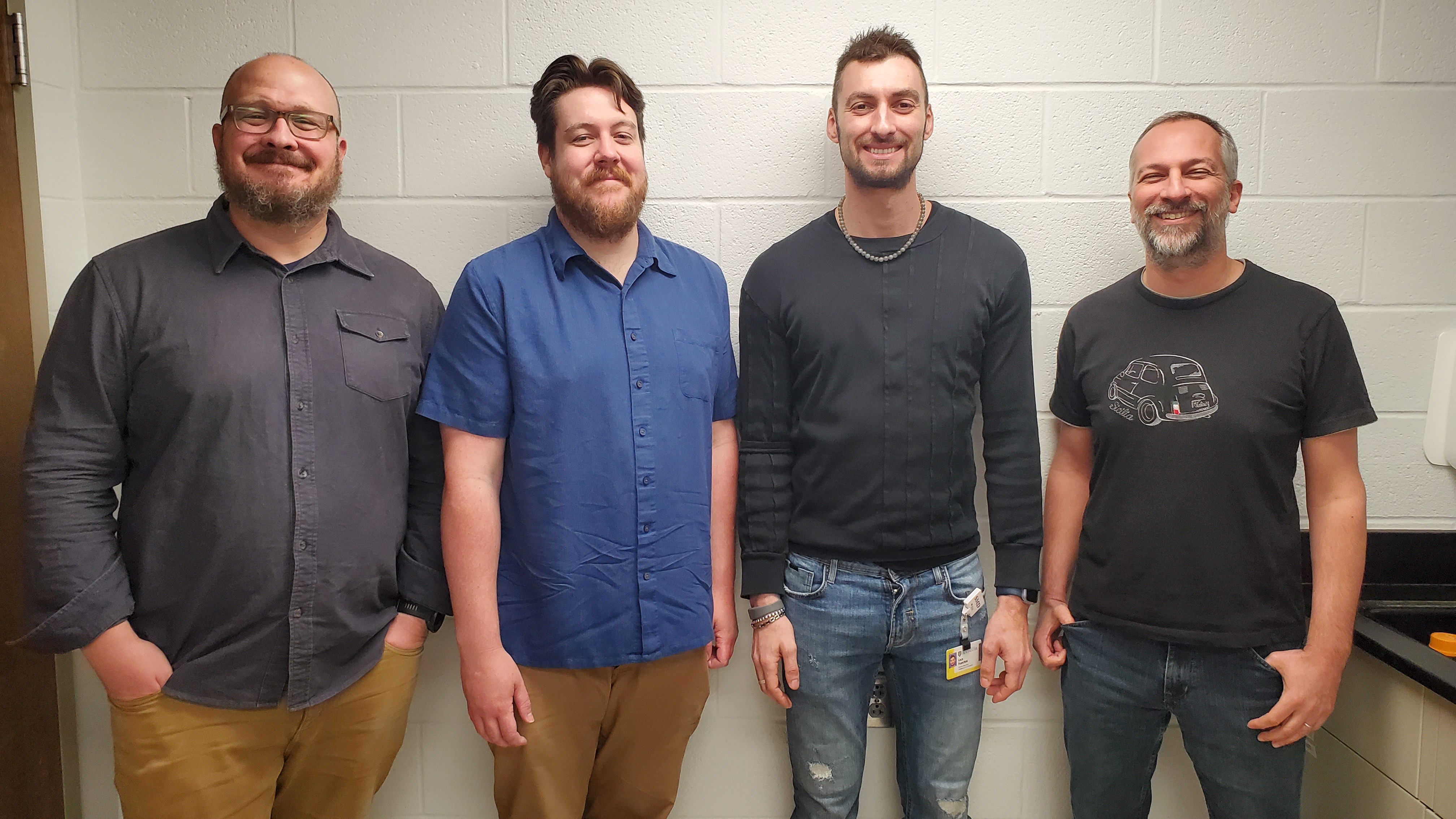 From the left, John Lueck, Joe Porter, Luca Franchini, and Cesare Orlandi