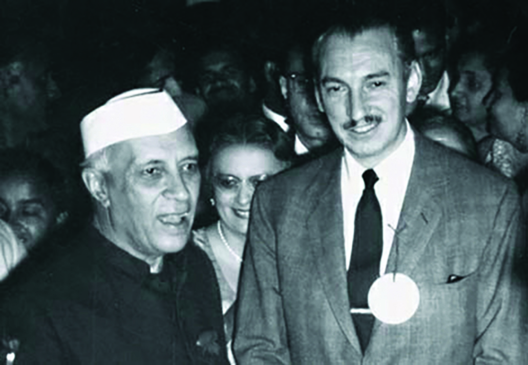 Dr. Zaffaroni and Indian Prime Minister Jawaharlal Nehru.