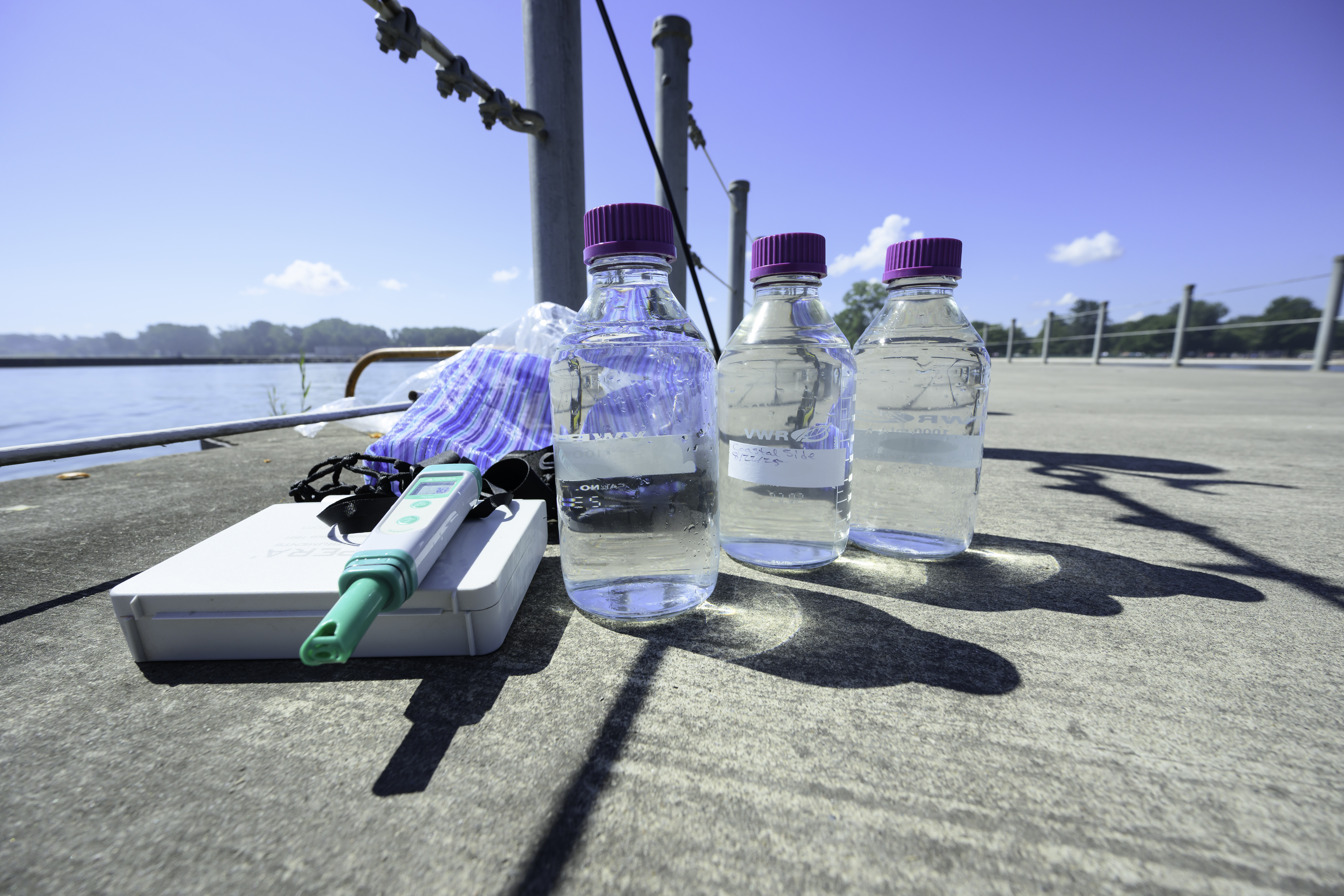 Materials to pull water out of lake
