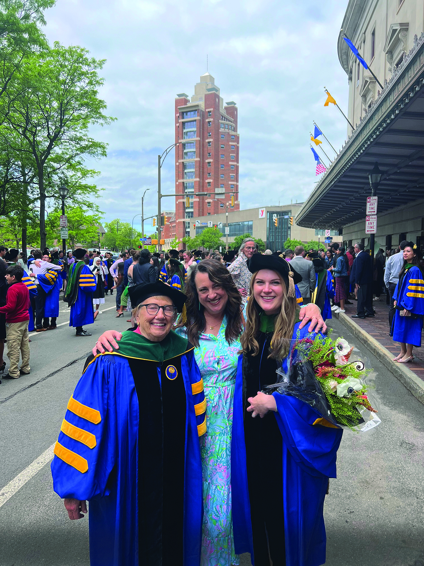 Joyce, Helen, and Tasia at the SMD graduation ceremony in 2024. 