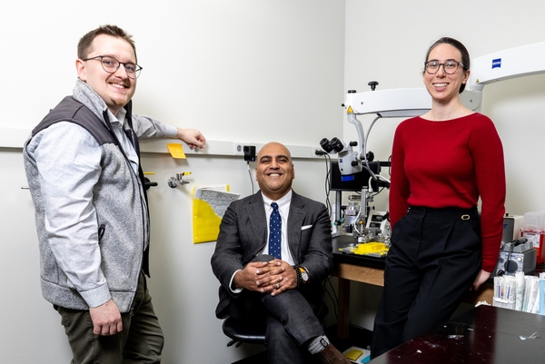 From left: Karol Szymula, Krishnan Padmanabhan, PhD, and Anna Kolstad