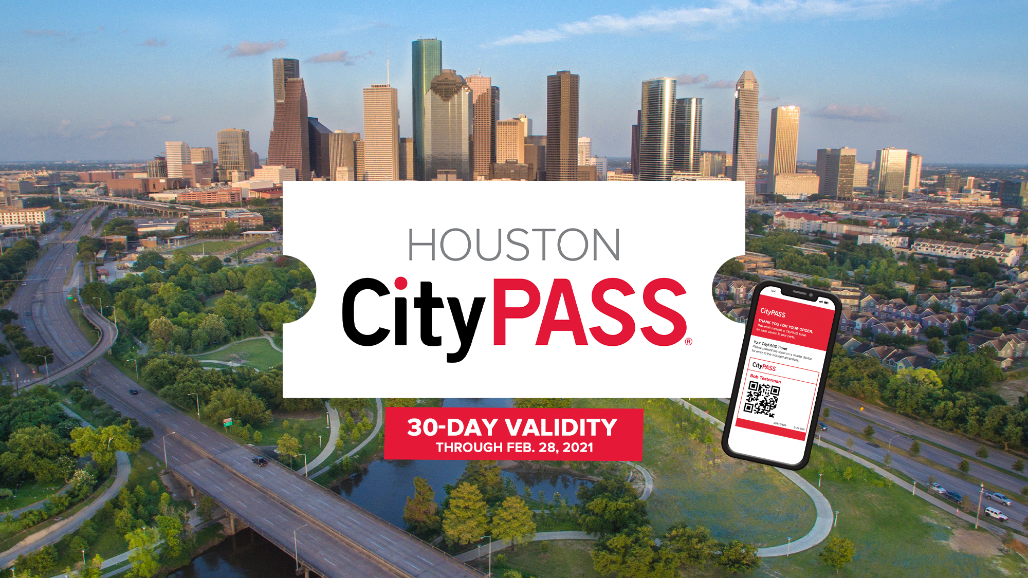 BRANDNEW Extended 30Day Validity for Houston CityPASS Tickets CityPASS