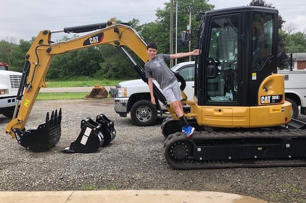 Keenan on tractor