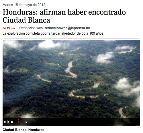 screenshot of LaPrensa article on Ciudad Blanca
