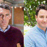 Informal portraits of Berkeley economists Emmanuel Saez (left) and Gabriel Zucman