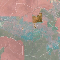 A map of Zuni Reservation Lands