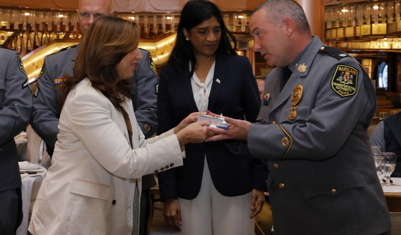 Carnival Cruise Line Commemorates 20 Years of Fun From Baltimore by Honoring First Responders. Francis Scott Key Bridge Heroes Recognized by Carnival President, Local and State Leaders Aboard Carnival Pride (Image at LateCruiseNews.com - October 2024