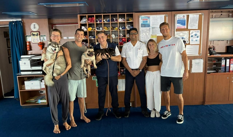 Carnival Cruise Line Rescues Four People and Three Dogs Stranded in Pacific Ocean  (Image at LateCruiseNews.com - May 2025)