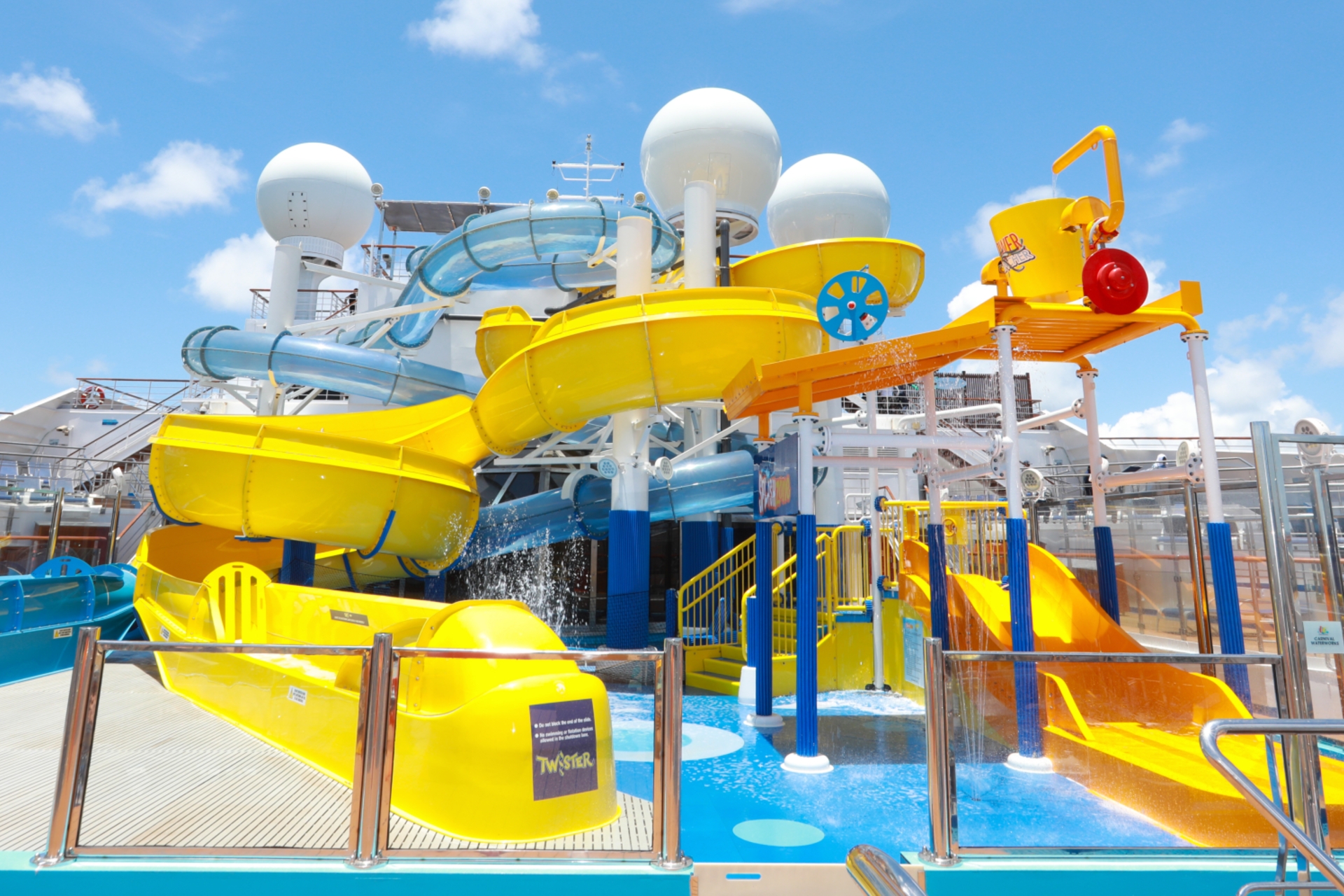 Carnival Liberty Returns to Service From Dry Dock and Brings More Fun to New Orleans With New Enhancements - New WaterWorks Aqua Park (Image at LateCruiseNews.com - July 2025)