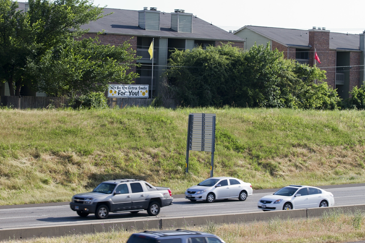 Highway near apartments