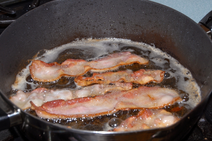 Photo Bacon frying American Heart Association