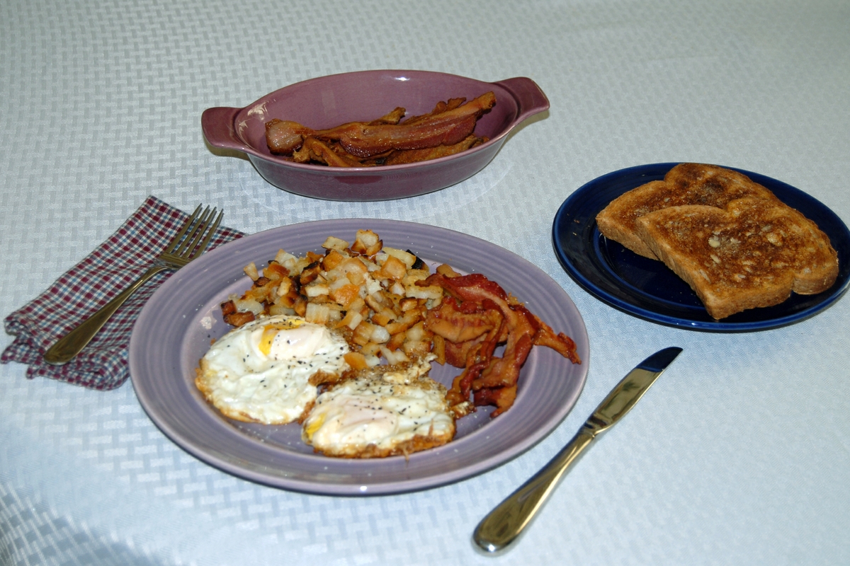 Photo Breakfast fried American Heart Association