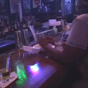 e-cigarette vaping -  smoking in a bar